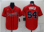 Atlanta Braves #54 Max Fried Red Cool Base Jersey