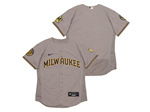 Milwaukee Brewers Gray 2020 Flex Base Team Jersey