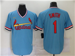 St. Louis Cardinals #1 Ozzie Smith Light Blue 2020 Cooperstown Collection Cool Base Jersey