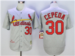 St. Louis Cardinals #30 Orlando Cepeda 1967 Throwback Gray Jersey