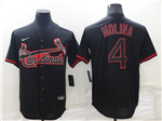 St. Louis Cardinals #4 Yadier Molina Black Shadow Cool Base Jersey