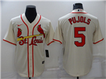 St. Louis Cardinals #5 Albert Pujols Cream Cool Base Jersey