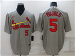 St. Louis Cardinals #5 Albert Pujols Gray Cool Base Jersey