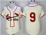 St. Louis Cardinals #9 Roger Maris 1946 Throwback Cream Jersey
