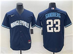 Chicago Cubs #23 Ryne Sandberg Navy 2021 City Connect Cool Base Jersey