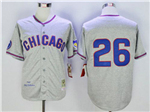 Chicago Cubs #26 Billy Williams 1968 Throwback Grey Jersey