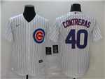 Chicago Cubs #40 Willson Contreras White 2020 Cool Base Jersey