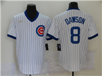 Chicago Cubs #8 Andre Dawson White 2020 Cooperstown Collection Cool Base Jersey