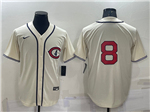 Chicago Cubs #8 Andre Dawson Vintage Cream Team Jersey