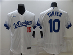 Los Angeles Dodgers #10 Justin Turner White 2021 City Connect Flex Base Jersey