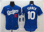 Los Angeles Dodgers #10 Justin Turner Royal Blue 2020 Flex Base Jersey