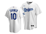 Los Angeles Dodgers #10 Justin Turner White 2020 World Series Champions Cool Base Jersey