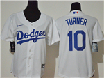 Los Angeles Dodgers #10 Justin Turner Youth White 2020 Cool Base Jersey