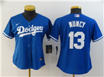 Los Angeles Dodgers #13 Max Muncy Women's Royal Blue 2020 Cool Base Jersey