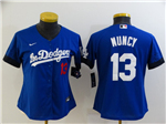 Los Angeles Dodgers #13 Max Muncy Women's Royal Blue 2021 City Connect Cool Base Jersey