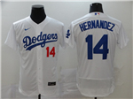 Los Angeles Dodgers #14 Enrique Hernandez White 2020 Flex Base Jersey