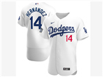 Los Angeles Dodgers #14 Enrique Hernandez White 2020 World Series Champions Flex Base Jersey