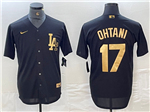 Los Angeles Dodgers #17 Shohei Ohtani Black Gold Jersey
