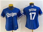 Los Angeles Dodgers #17 Shohei Ohtani Women's Royal Blue Jersey
