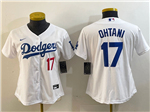 Los Angeles Dodgers #17 Shohei Ohtani Women's White Limited Jersey