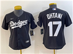 Los Angeles Dodgers #17 Shohei Ohtani Women's Black Turn Back The Clock Jersey
