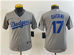 Los Angeles Dodgers #17 Shohei Ohtani Youth Alternate Gray Jersey