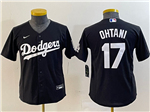 Los Angeles Dodgers #17 Shohei Ohtani Youth Black Turn Back The Clock Jersey