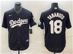 Los Angeles Dodgers #18 Yoshinobu Yamamoto Black Turn Back The Clock Jersey