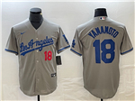 Los Angeles Dodgers #18 Yoshinobu Yamamoto Gray Limited Jersey