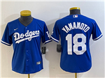 Los Angeles Dodgers #18 Yoshinobu Yamamoto Women's Royal Blue Jersey