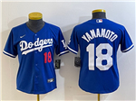 Los Angeles Dodgers #18 Yoshinobu Yamamoto Women's Royal Blue Limited Jersey