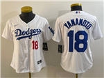 Los Angeles Dodgers #18 Yoshinobu Yamamoto Women's White Limited Jersey