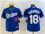 Los Angeles Dodgers #18 Yoshinobu Yamamoto Youth Royal Blue Limited Jersey