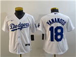 Los Angeles Dodgers #18 Yoshinobu Yamamoto Youth White Jersey