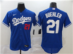 Los Angeles Dodgers #21 Walker Buehler Royal Blue 2020 Flex Base Jersey