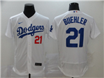 Los Angeles Dodgers #21 Walker Buehler White 2020 Flex Base Jersey