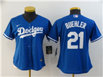 Los Angeles Dodgers #21 Walker Buehler Women's Royal Blue 2020 Cool Base Jersey