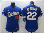 Los Angeles Dodgers #22 Clayton Kershaw Blue 2021 Gold Program Flex Base Jersey