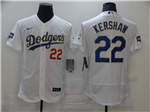 Los Angeles Dodgers #22 Clayton Kershaw White 2021 Gold Program Flex Base Jersey