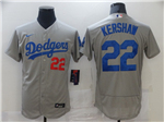 Los Angeles Dodgers #22 Clayton Kershaw Alternate Gray 2020 Flex Base Jersey