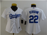 Los Angeles Dodgers #22 Clayton Kershaw Women's White 2020 Cool Base Jersey