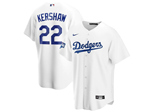 Los Angeles Dodgers #22 Clayton Kershaw White 2020 World Series Champions Cool Base Jersey