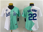 Los Angeles Dodgers #22 Bad Bunny Women's White Green 2022 MLB All-Star Split Jersey