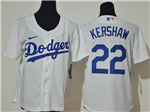 Los Angeles Dodgers #22 Clayton Kershaw Youth White 2020 Cool Base Jersey
