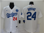 Los Angeles Dodgers #24 Kobe Bryant White 2020 KB Cool Base Jersey