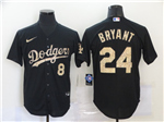 Los Angeles Dodgers #8/24 Kobe Bryant Black/Snakeskin 2020 KB Cool Base Jersey