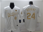 Los Angeles Dodgers #8/24 Kobe Bryant White/Snakeskin 2020 KB Cool Base Jersey