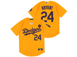 Los Angeles Dodgers #24 Kobe Bryant Yellow 2020 KB Cool Base Jersey