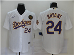 Los Angeles Dodgers #24 Kobe Bryant White/Purple 2020 KB Cool Base Jersey