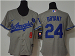 Los Angeles Dodgers #8/24 Kobe Bryant Women's Gray 2020 KB Cool Base Jersey